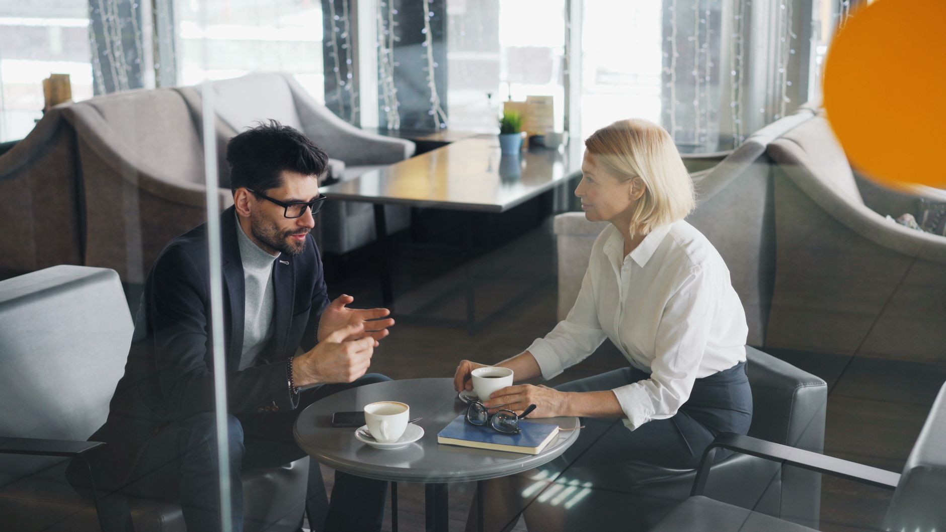 Professionals collaborating in an office